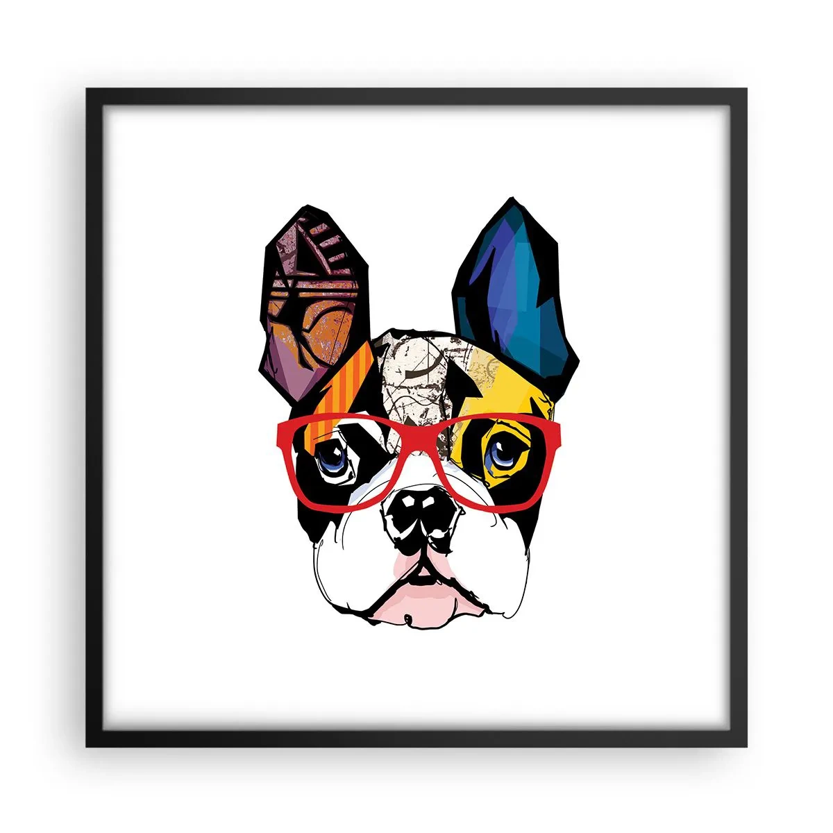 Poster in een zwarte lijst - intellectueel - 50x50 cm