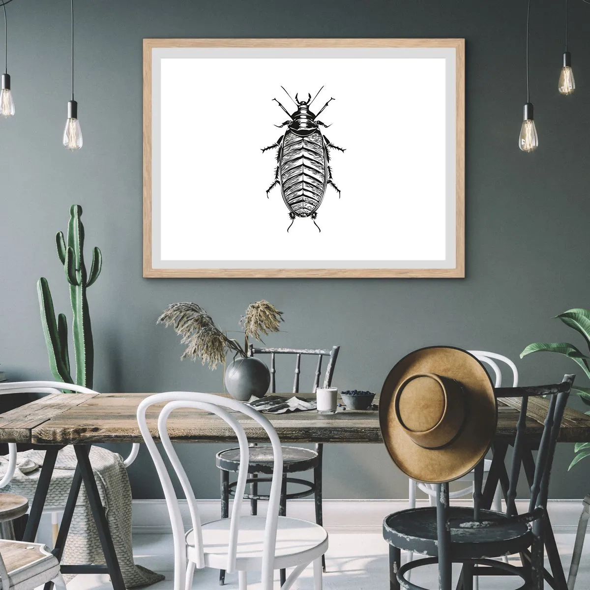 Een poster in een licht eiken lijst - Wat een exemplaar! - 91x61 cm