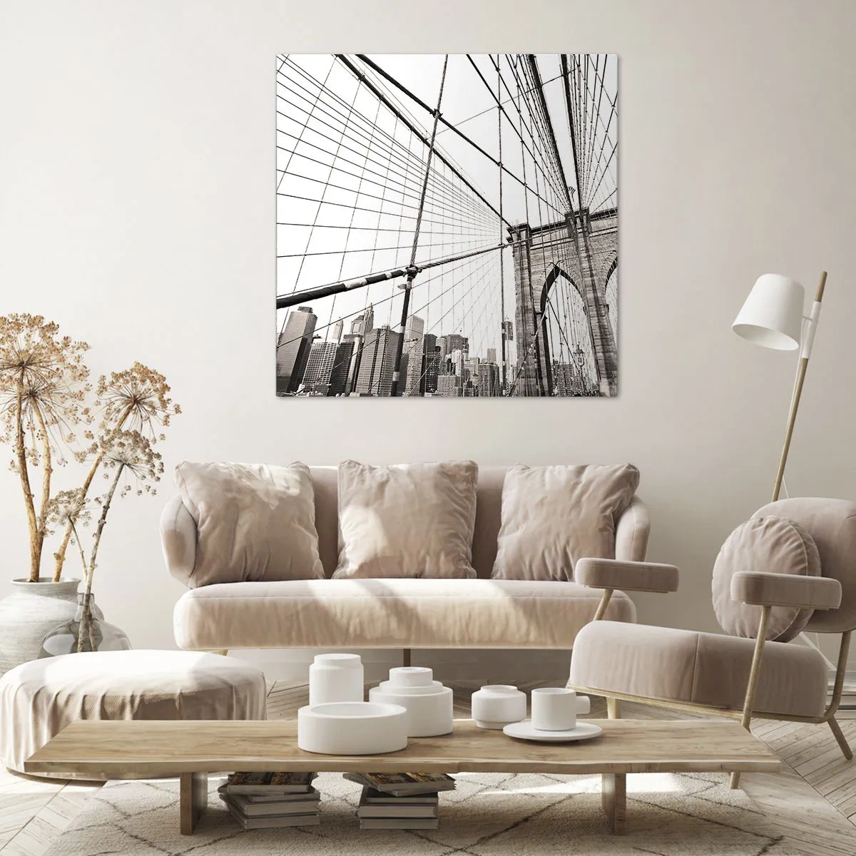 Schilderen op canvas - Kathedraal van New York - 30x30 cm