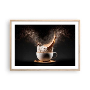 Een poster in een licht eiken lijst - Een explosie van smaak - 70x50 cm