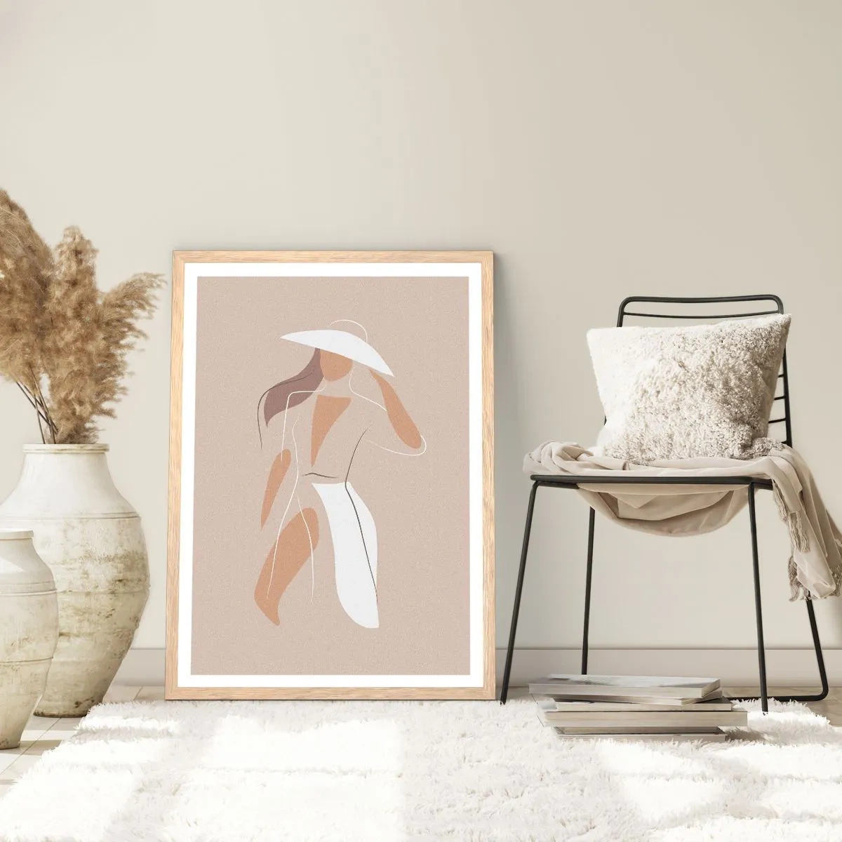 Een poster in een licht eiken lijst - Mode is leuk - 61x91 cm