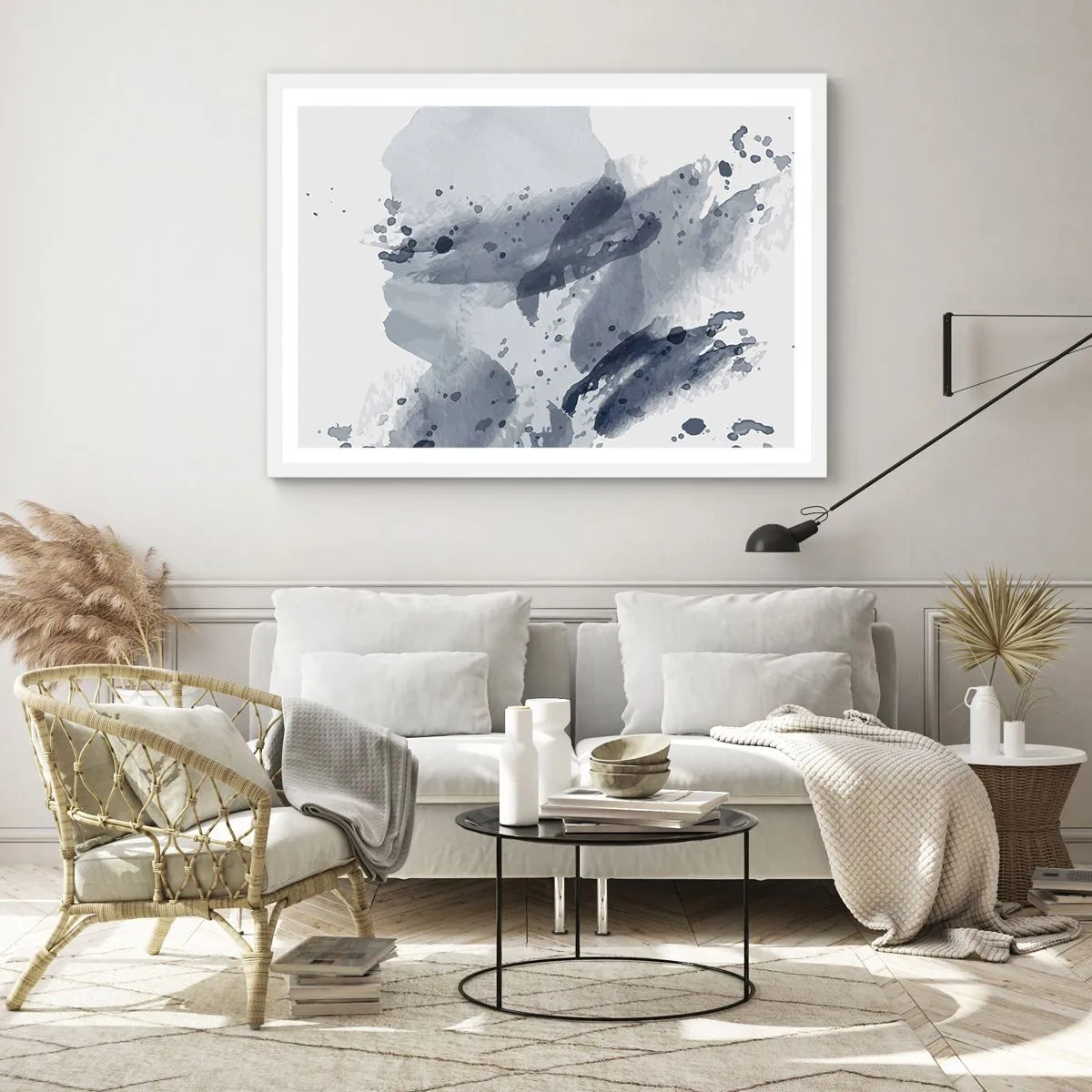 Poster in een witte lijst - Een onderzoek naar de aard van water - 40x30 cm