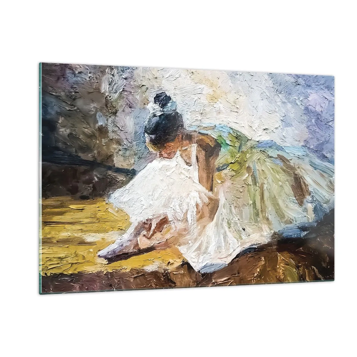 Schilderen op glas - Naar een schilderij van Degas - 120x80 cm