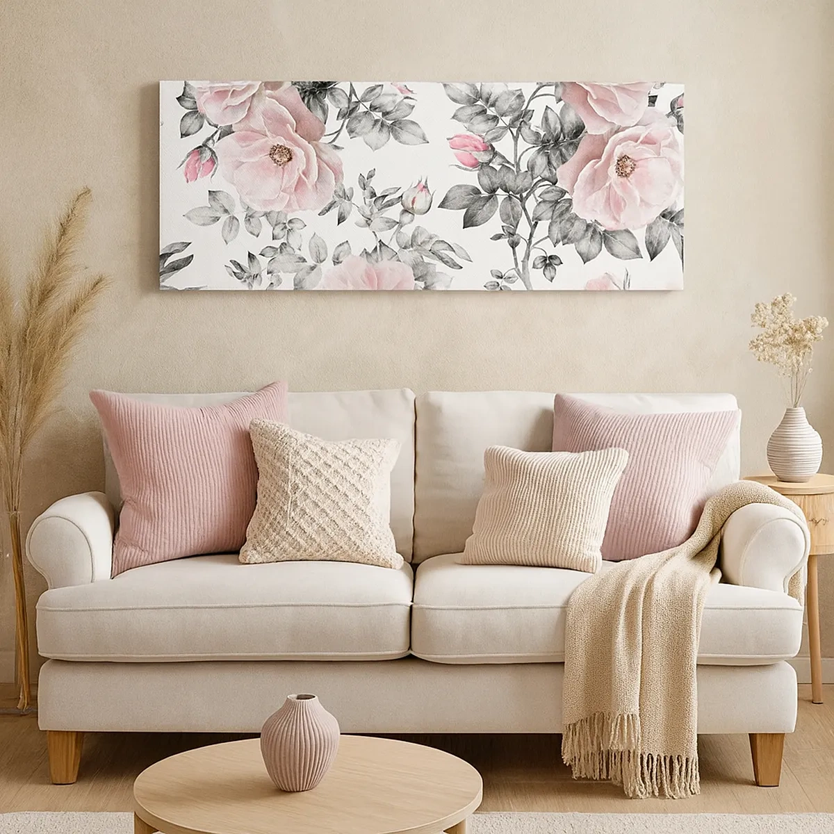 Schilderen op canvas - Verdwalen in de bloemen van de rozen - 30x30 cm