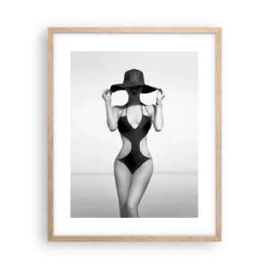 Een poster in een licht eiken lijst - Mijn naam is: Elegantie - 40x50 cm