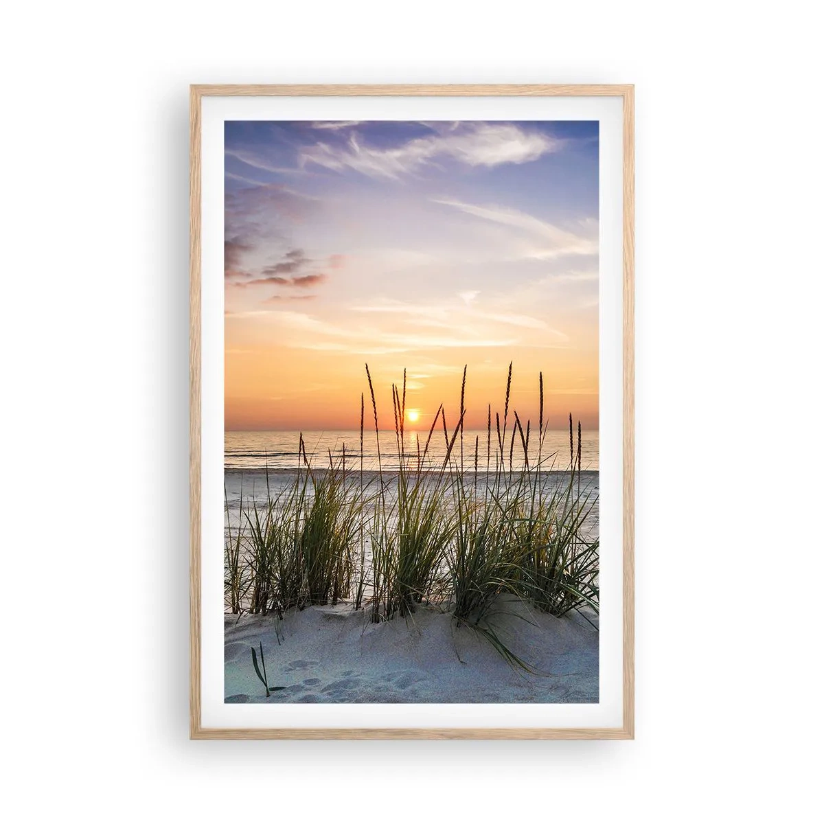 Een poster in een licht eiken lijst - Kijk, denk, voel - 61x91 cm