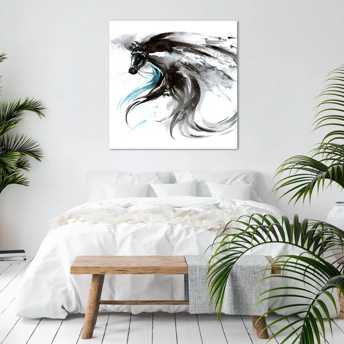Schilderen op canvas - Galop van de Zwarte Prins - 60x60 cm