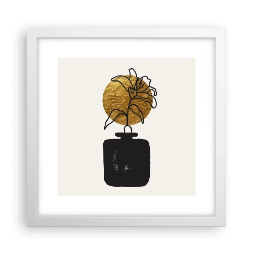 Poster in een witte lijst - Schoonheid is goud waard - 30x30 cm