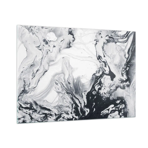 Schilderen op glas - Het binnenste van de aarde - 100x70 cm