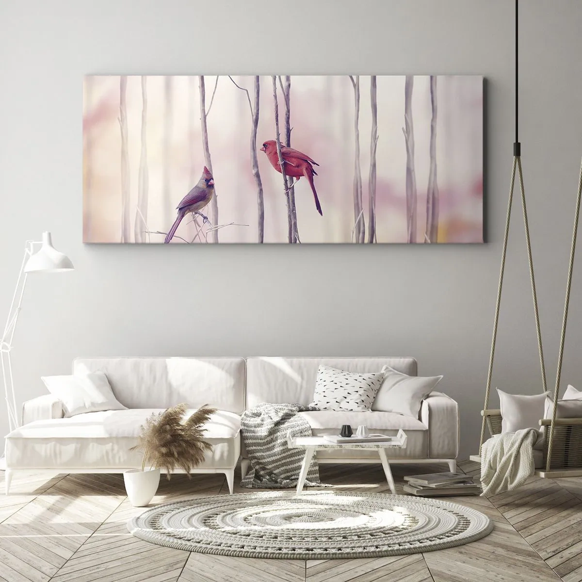 Schilderen op canvas - Verhaal van het roze woud - 100x40 cm