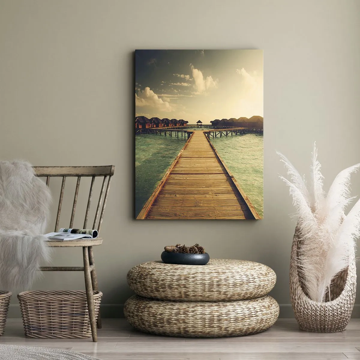 Schilderen op canvas - Een warme uitnodiging - 55x100 cm