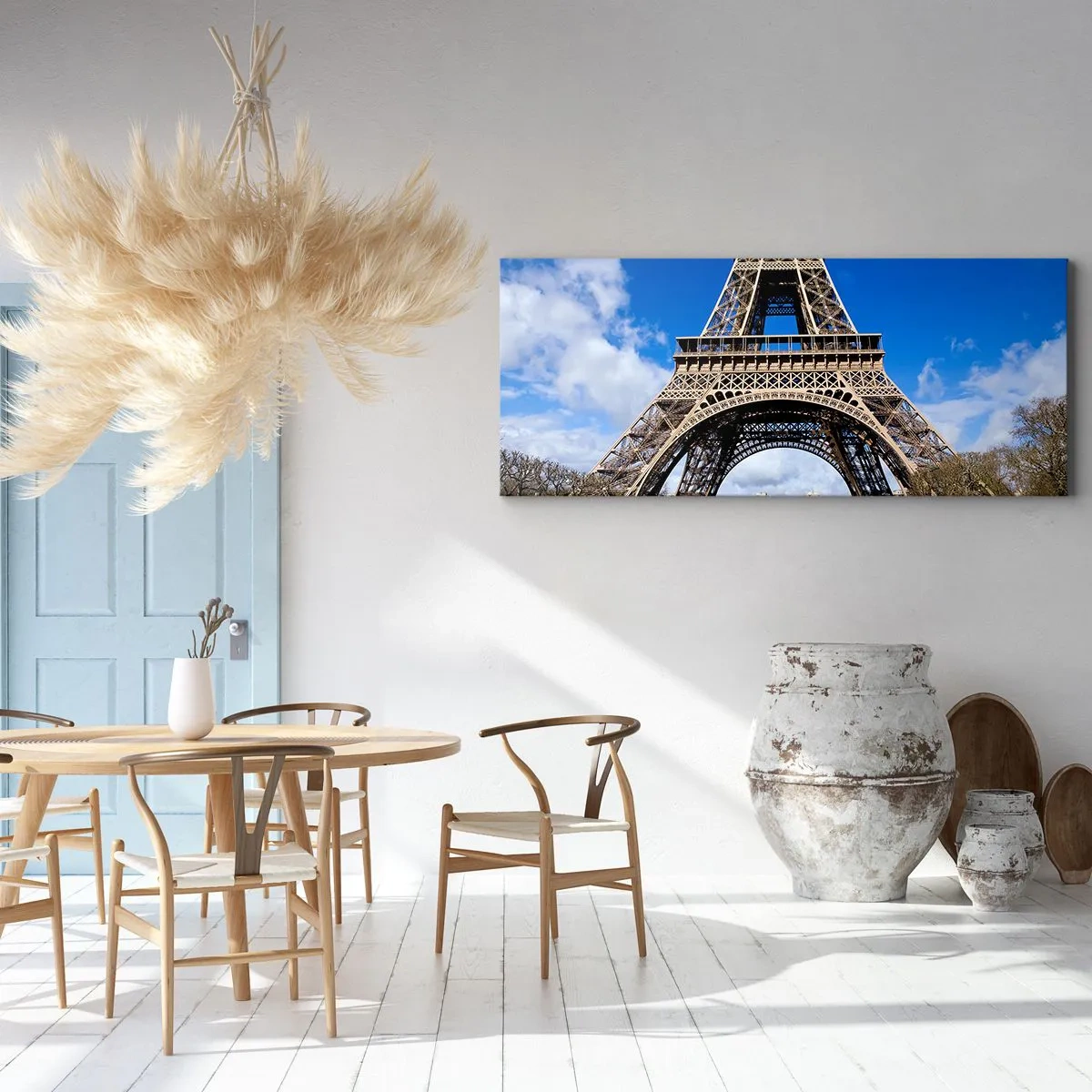 Schilderen op canvas - Heel Parijs aan haar voeten - 160x50 cm