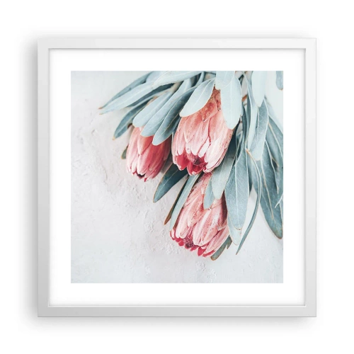 Poster in een witte lijst - Schaamt zich voor hun eigen schoonheid - 40x40 cm