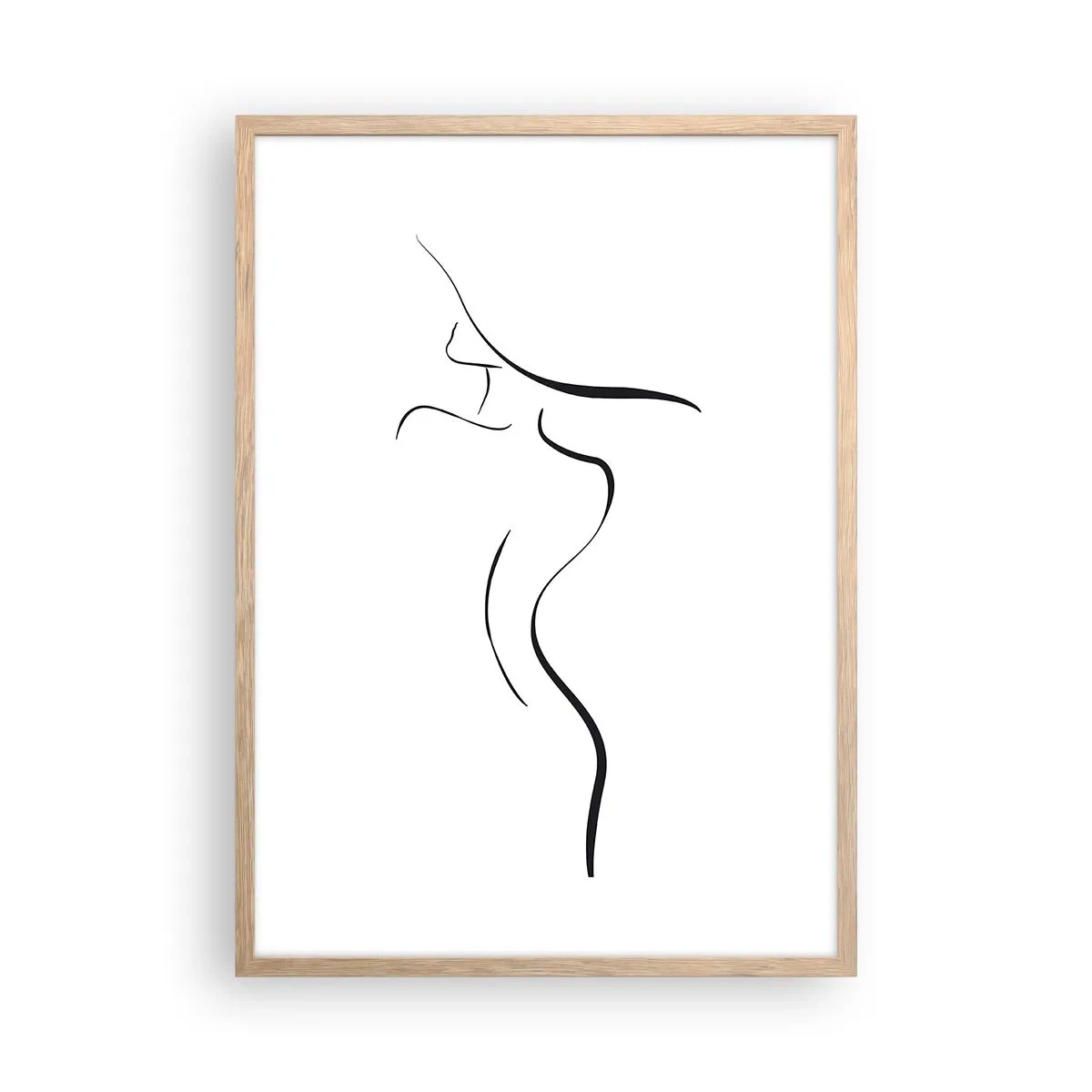 Een poster in een licht eiken lijst - Ongrijpbaar als een golf - 50x70 cm