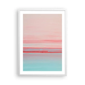Poster in een witte lijst - Abstractie bij dageraad - 50x70 cm