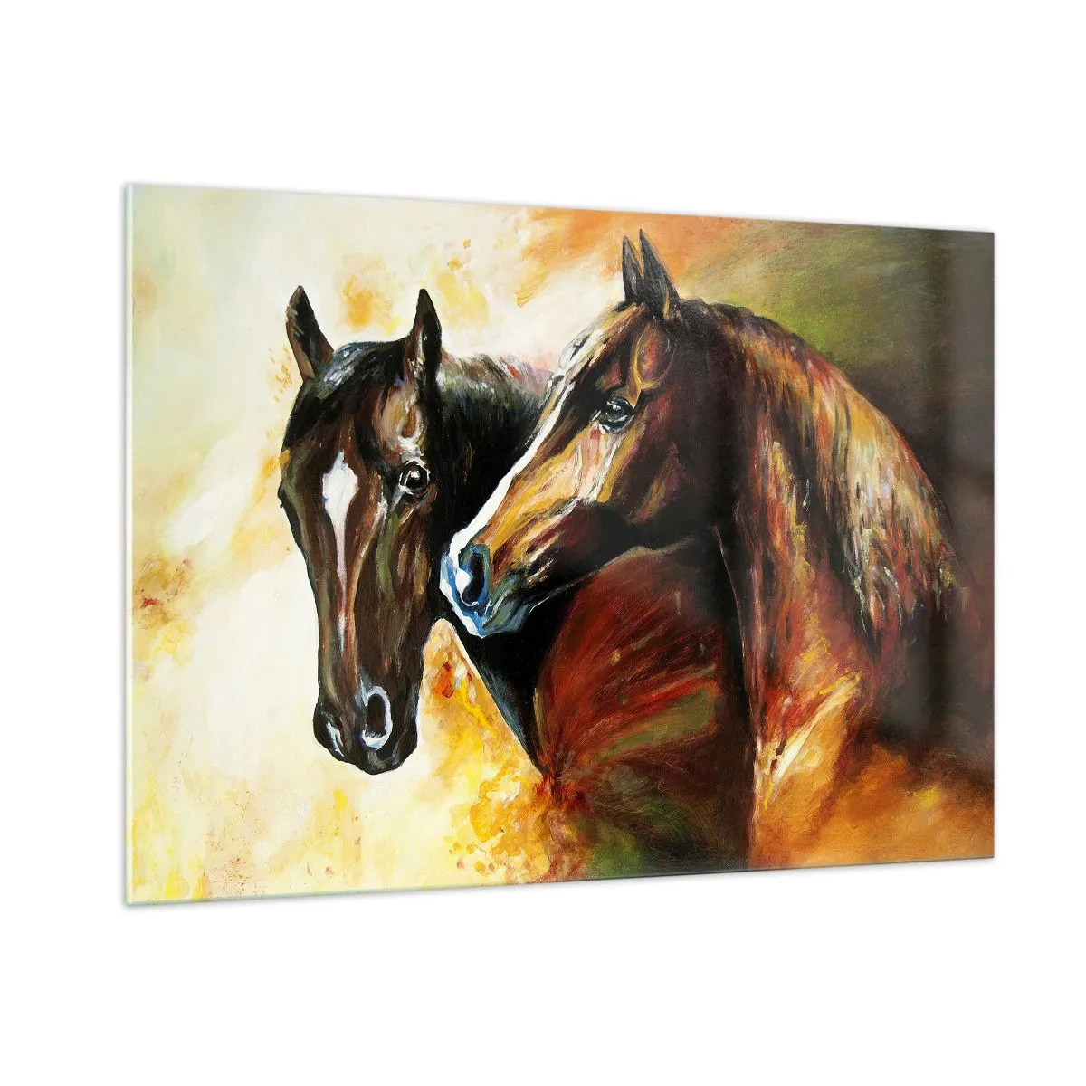 Schilderen op glas - Twee keer zo sierlijk - 100x70 cm