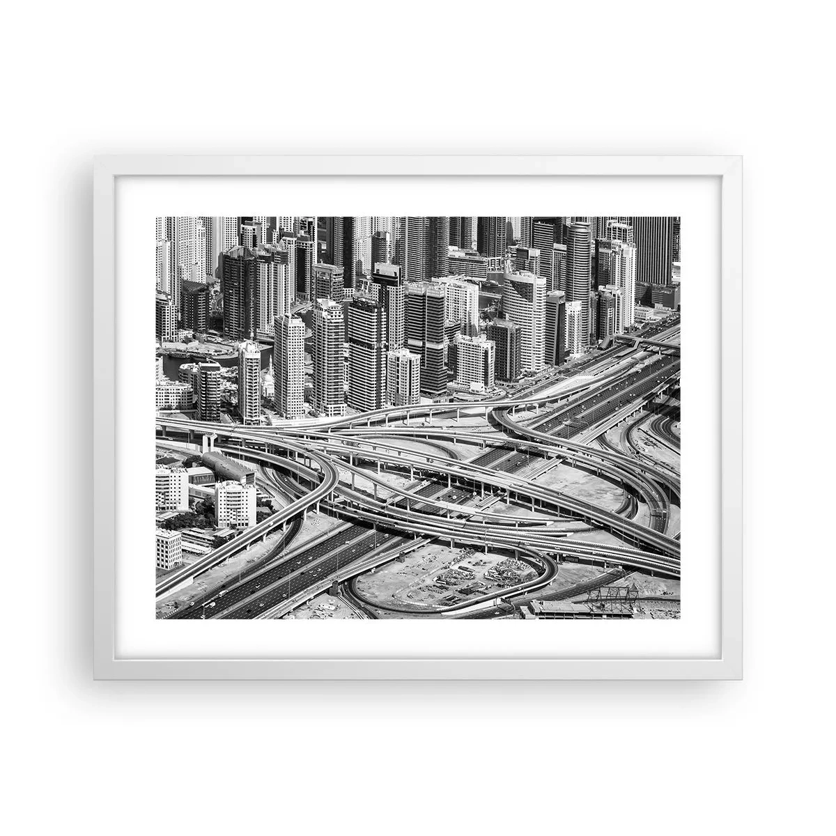 Poster in een witte lijst - Dubai - de onmogelijke stad - 50x40 cm