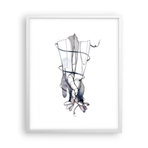 Poster in een witte lijst - Touch-studie - 40x50 cm