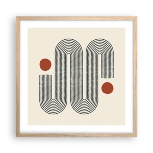 Een poster in een licht eiken lijst - Van het begin tot het eind - 50x50 cm