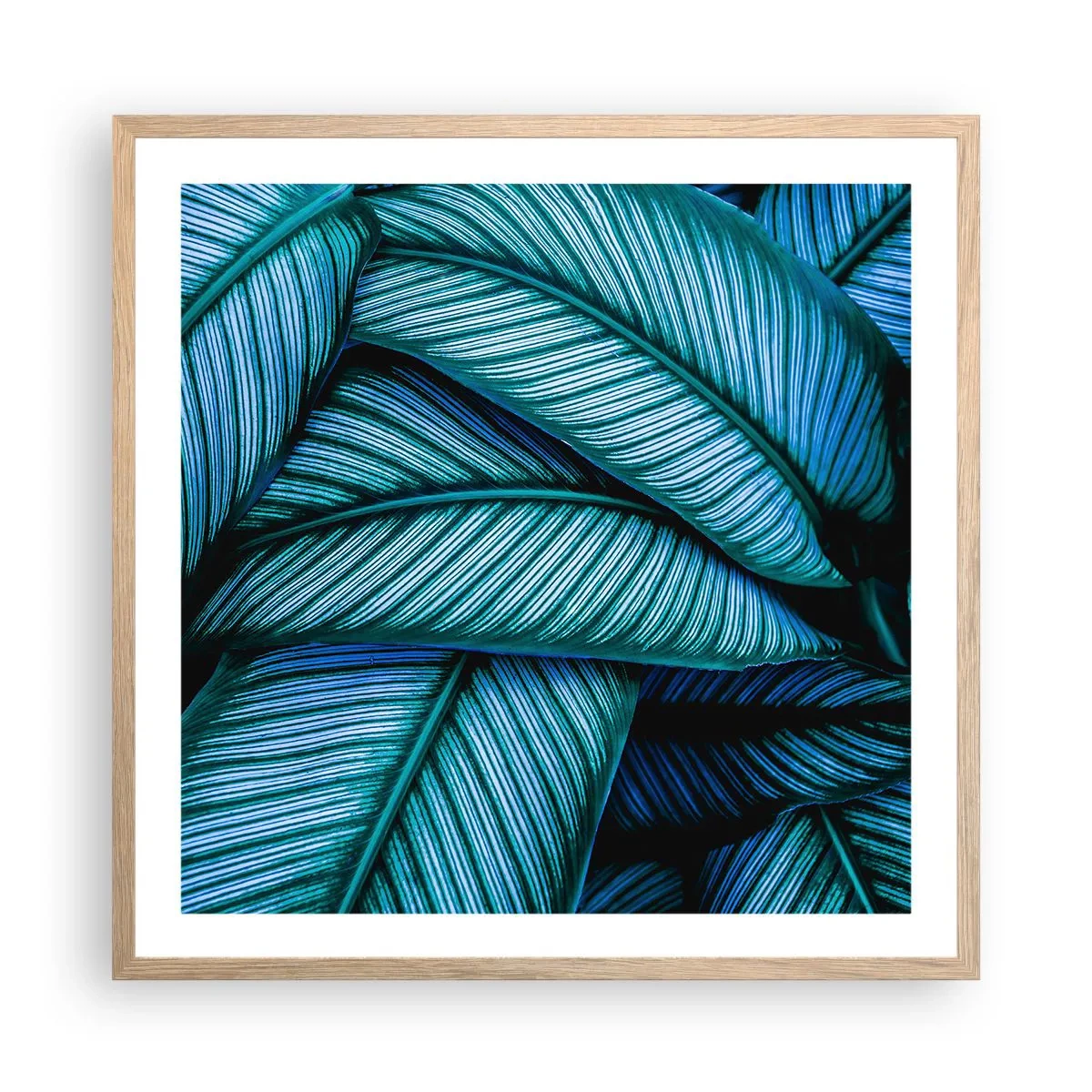 Een poster in een licht eiken lijst - Levens lijnen - 60x60 cm
