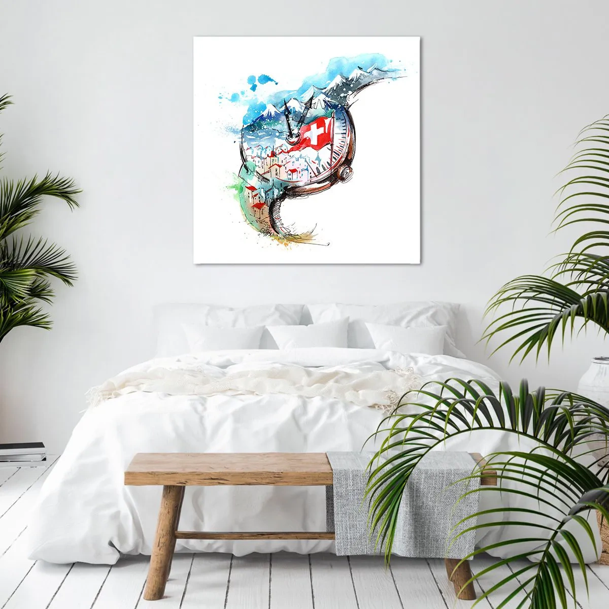 Schilderen op canvas - De geest van Zwitserland - 50x50 cm