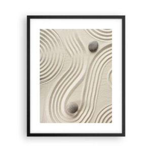 Poster in een zwarte lijst - Een vleugje warmte - 40x50 cm