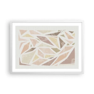 Poster in een witte lijst - Gebrandschilderd glas compositie - 70x50 cm