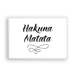 Poster in een witte lijst - Beste advies - 100x70 cm