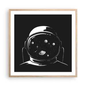 Een poster in een licht eiken lijst - Mooi uitzicht - 60x60 cm