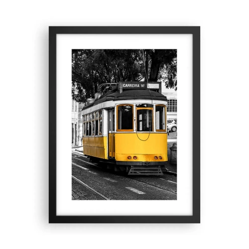 Poster in een zwarte lijst - En op de achtergrond fado - 30x40 cm