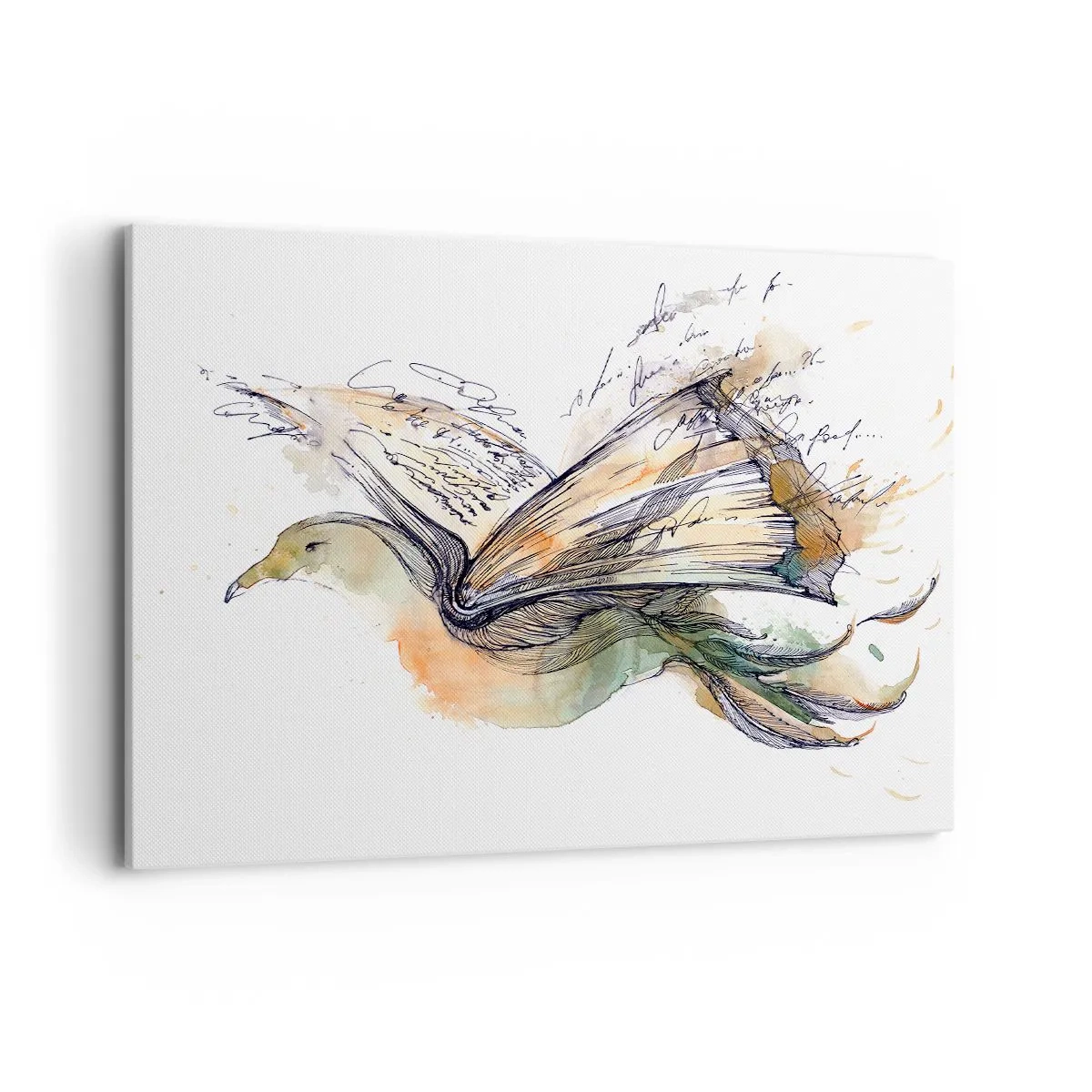 Schilderen op canvas - Op de vleugels van poëzie - 100x70 cm