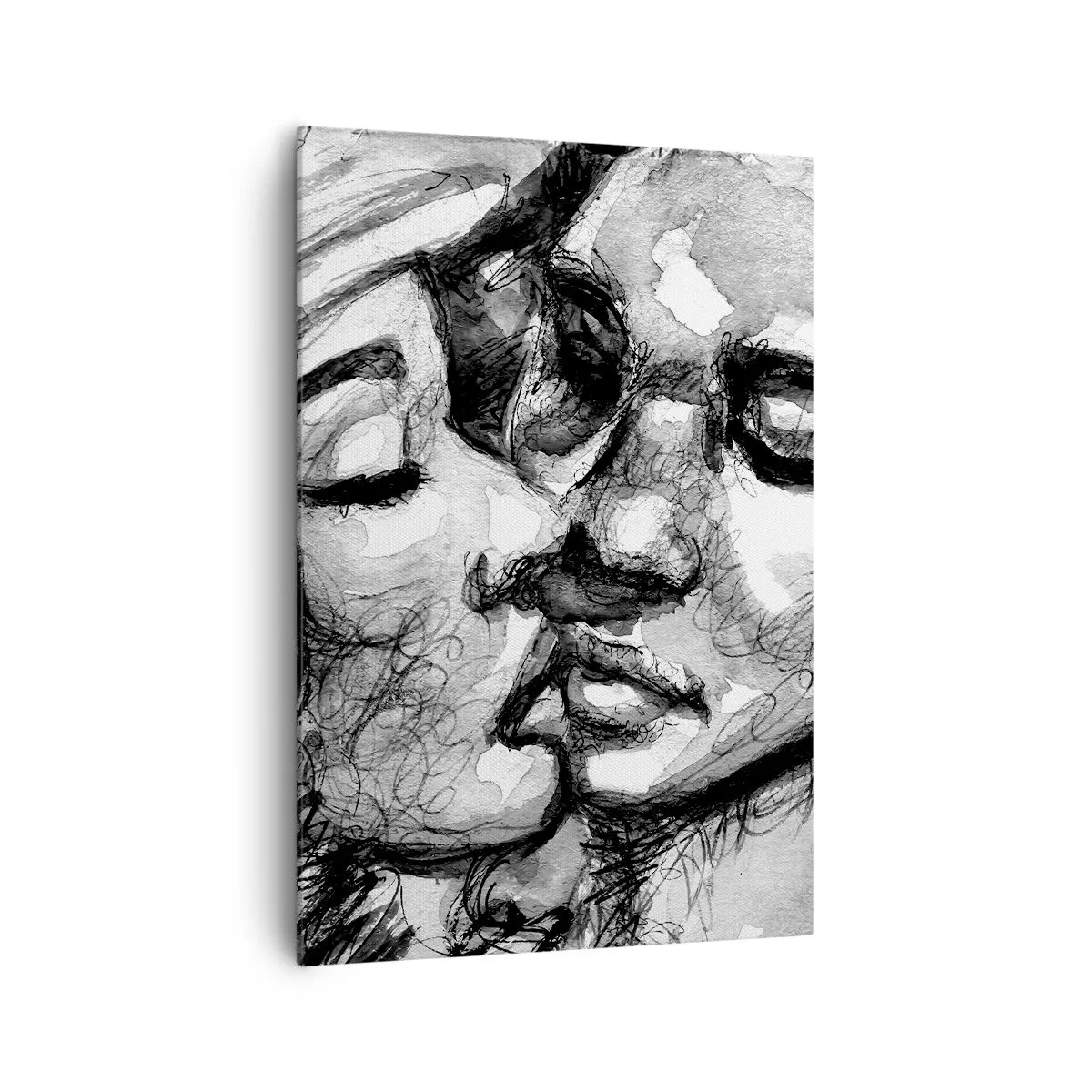 Schilderen op canvas - Een teder moment - 70x100 cm