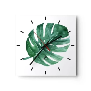 Wandklok - Klok - Groen concept - 40x40 cm