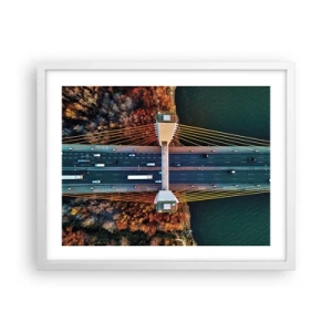 Poster in een witte lijst - BEYOND the waters, beyond the forest - 50x40 cm