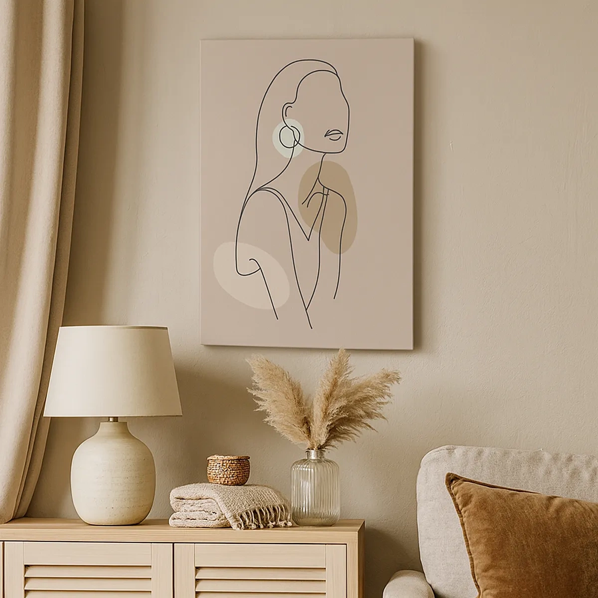 Schilderen op canvas - meisjesachtig icoon - 50x70 cm