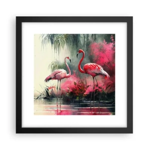 Poster in een zwarte lijst - Een les in natuurlijke gratie - 30x30 cm