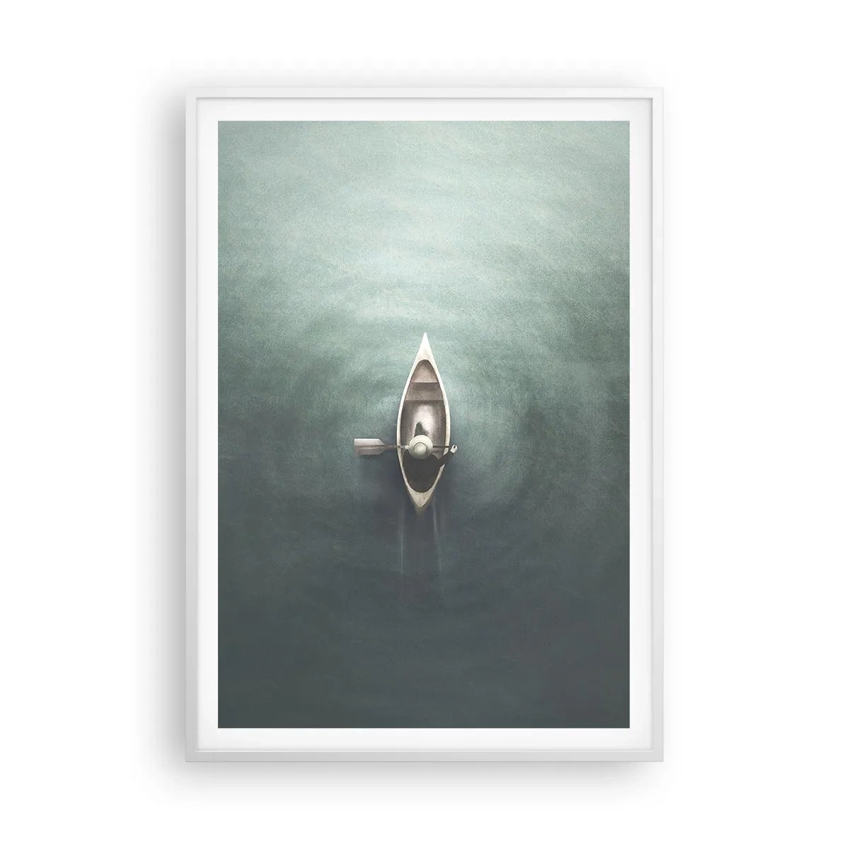 Poster in een witte lijst - Door het maanmeer - 70x100 cm