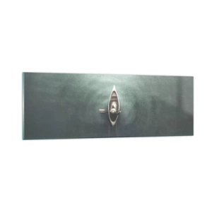 Schilderen op glas - Door het maanmeer - 90x30 cm