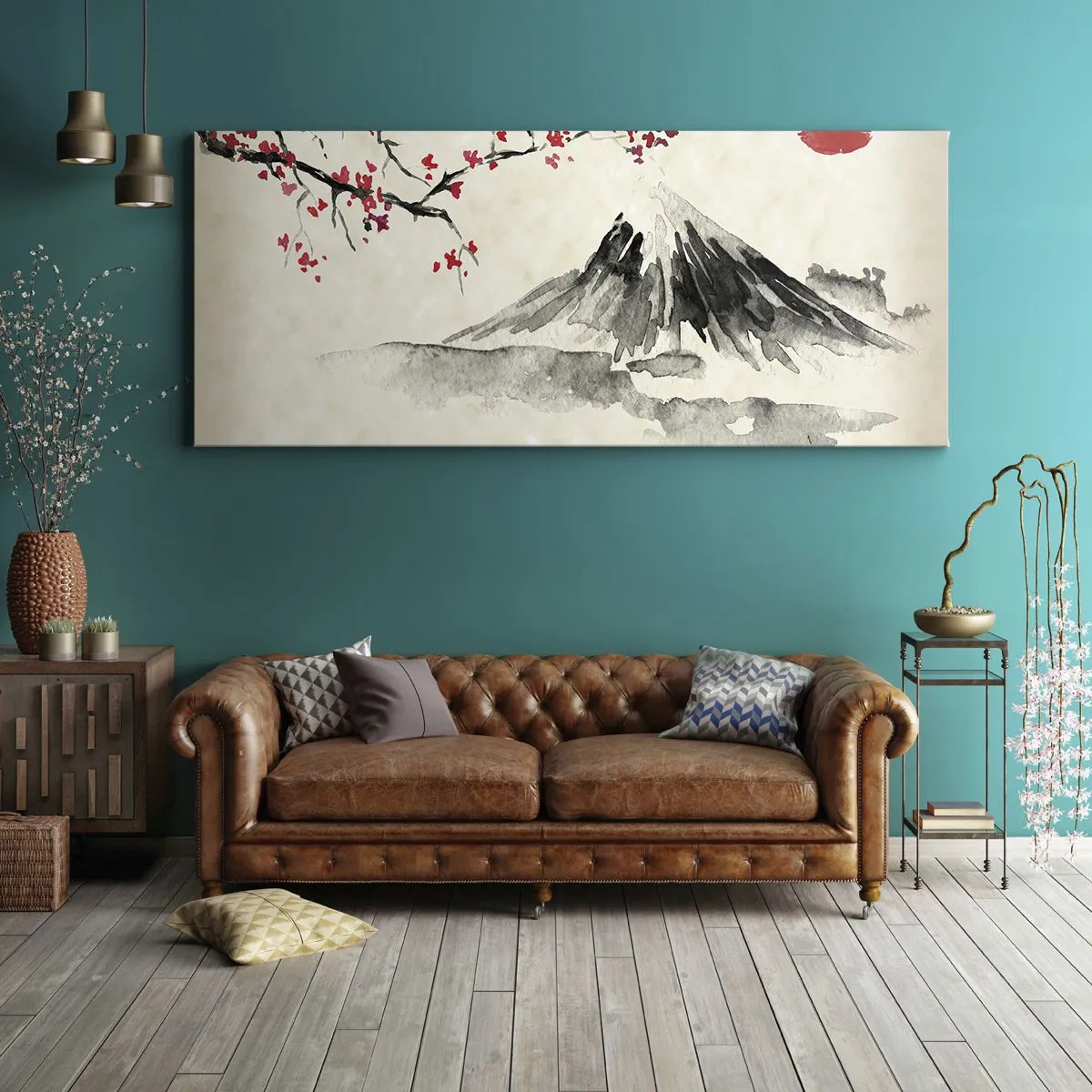 Schilderen op canvas - Houd van Japan - 140x50 cm