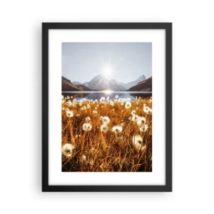 Poster in een zwarte lijst - Steenhardheid, graszachtheid - 30x40 cm