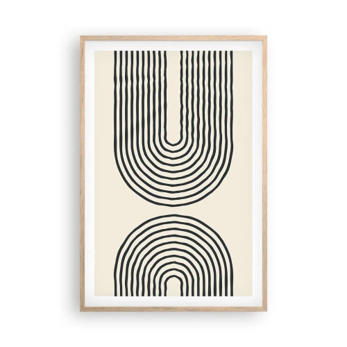 Een poster in een licht eiken lijst - In een ogenblik ... - 61x91 cm