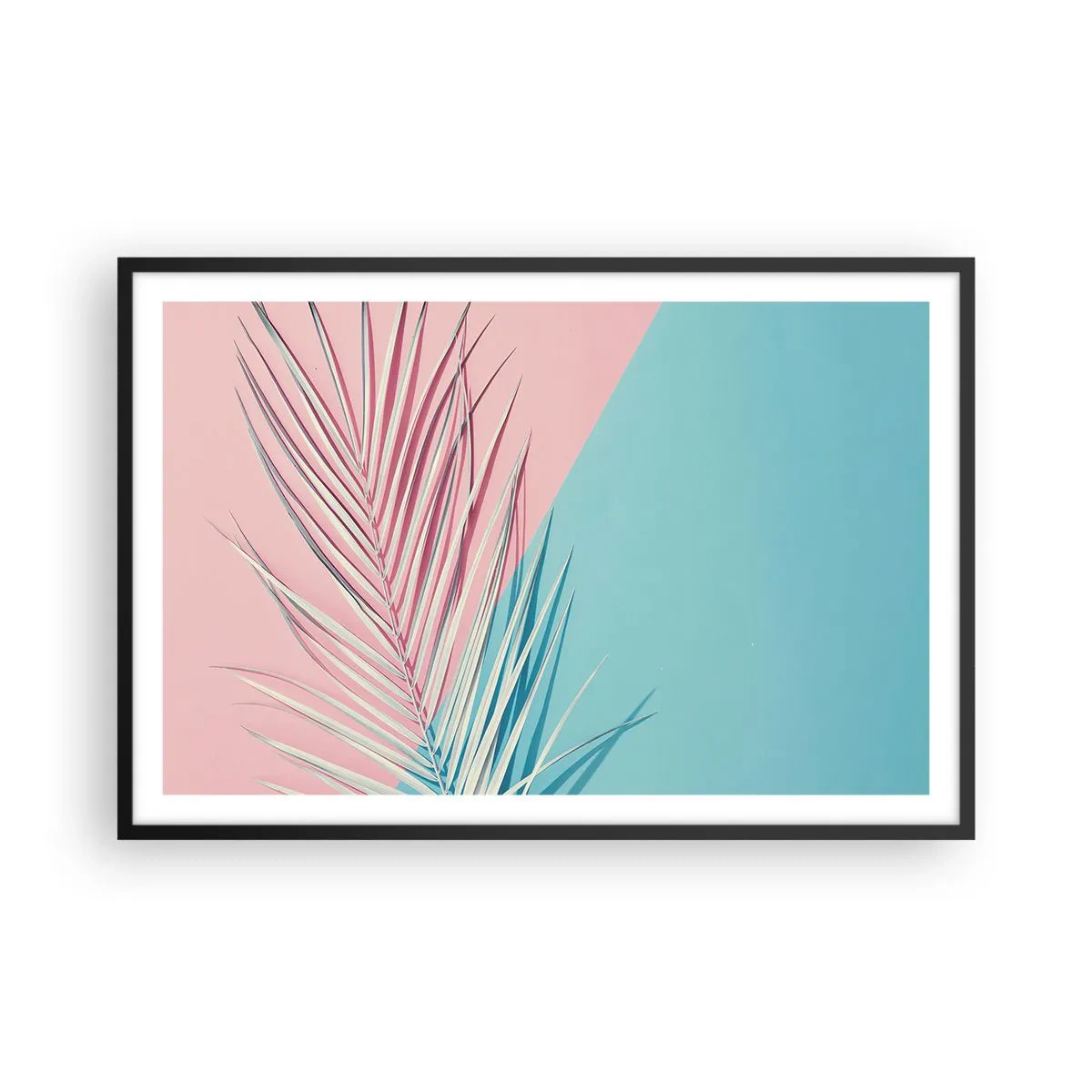 Poster in een zwarte lijst - Tropische impressie - 91x61 cm