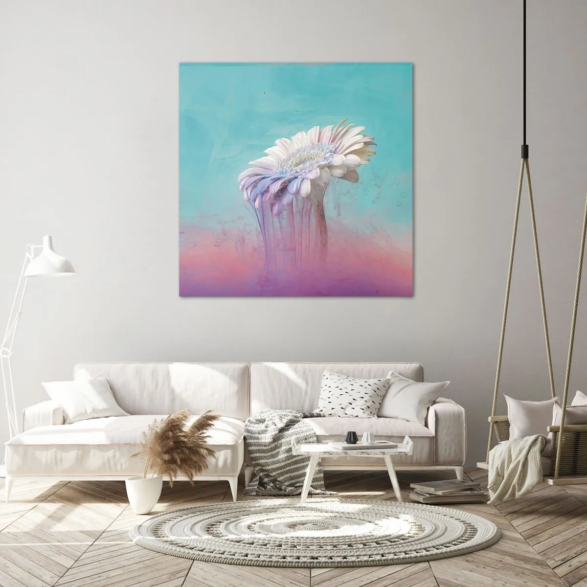 Schilderen op canvas - De bloemenonderwereld - 40x40 cm