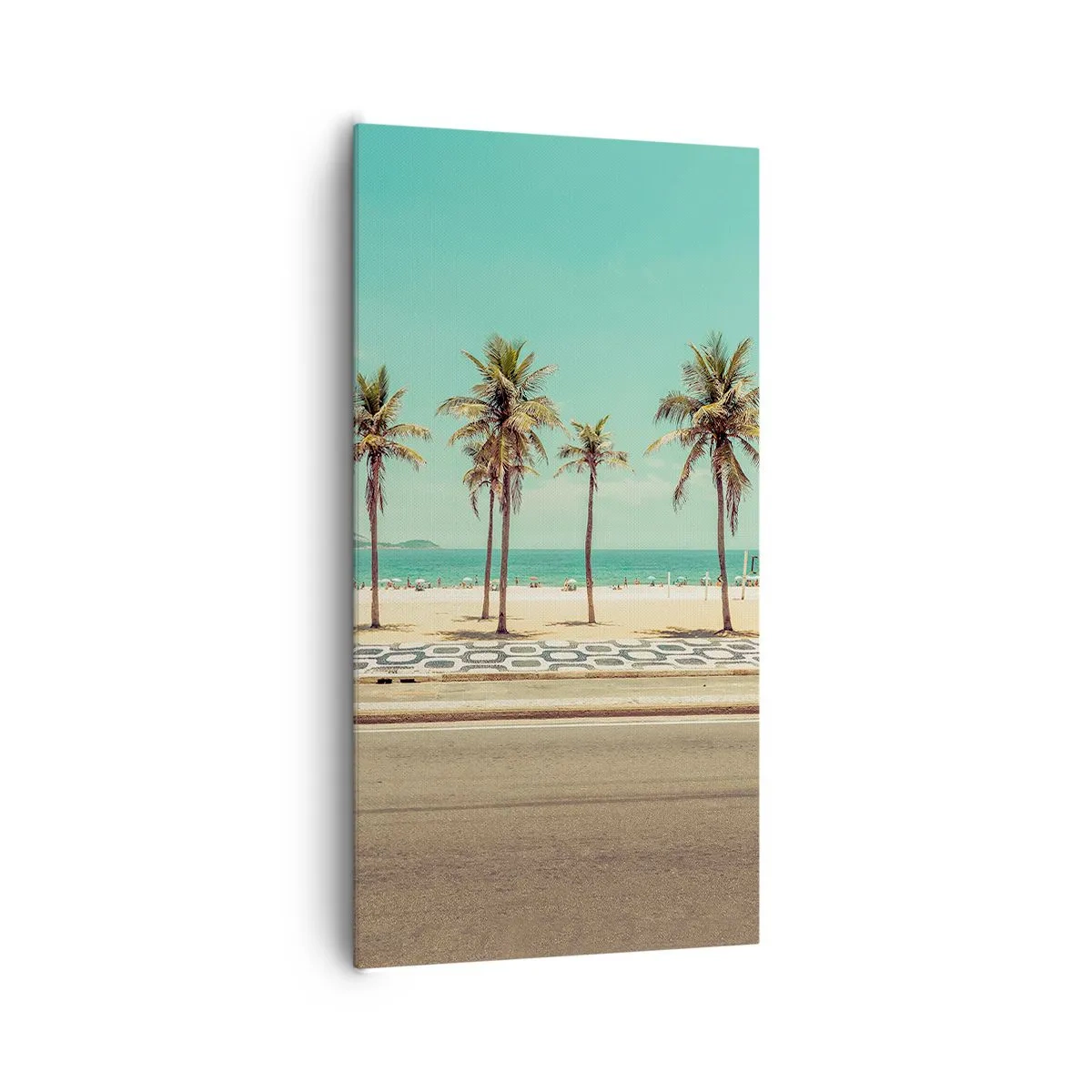 Schilderen op canvas - Op wacht op het strand - 65x120 cm