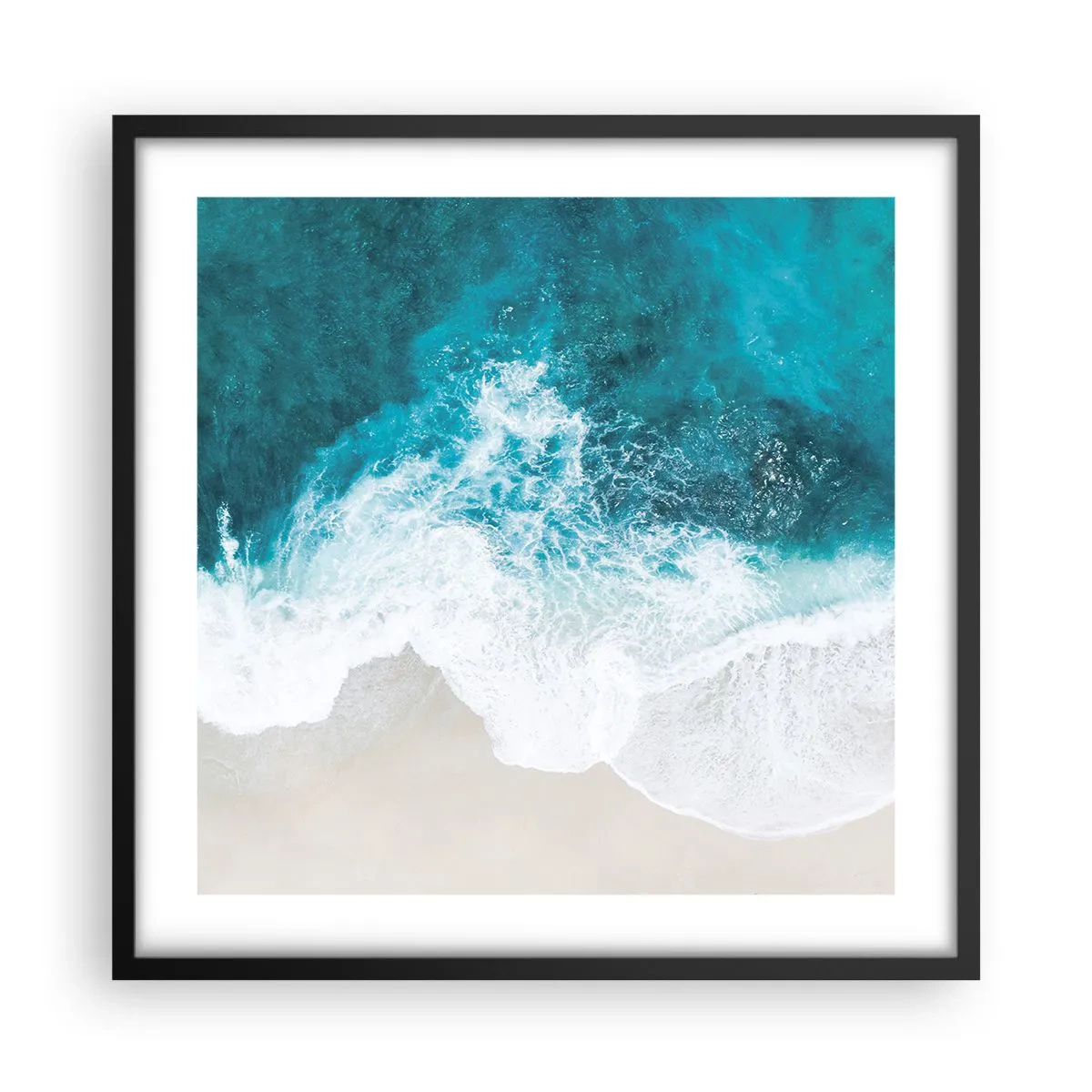 Poster in een zwarte lijst - Natuurlijke streling - 50x50 cm