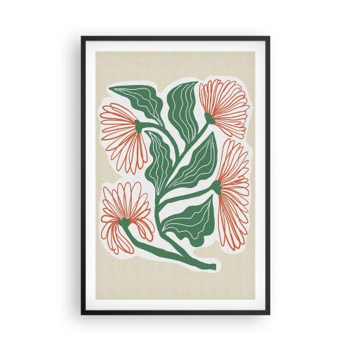 Poster in een zwarte lijst - Folk en modern - 61x91 cm