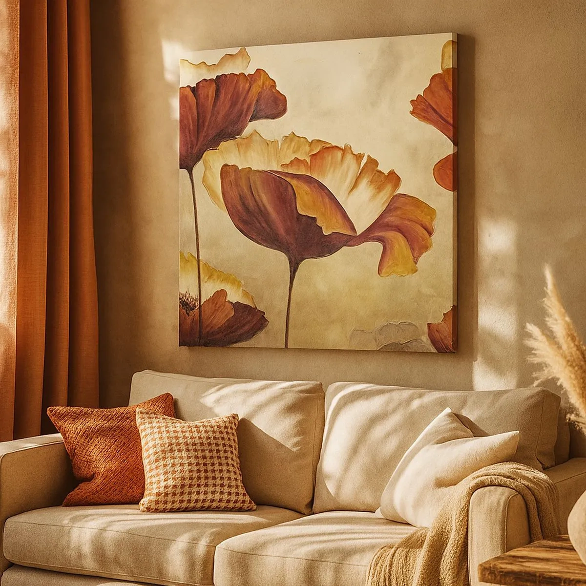 Schilderen op canvas - Golvend weiland - 30x30 cm