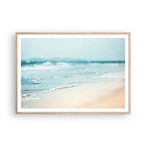 Een poster in een licht eiken lijst - Warmte en geluid - 100x70 cm