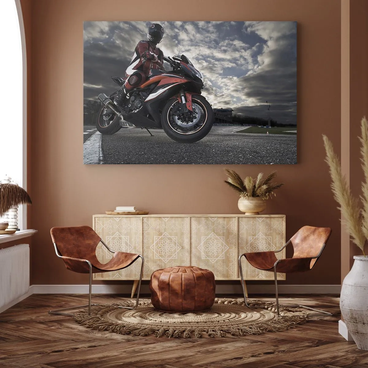 Schilderen op canvas - Dark Rider - 100x70 cm