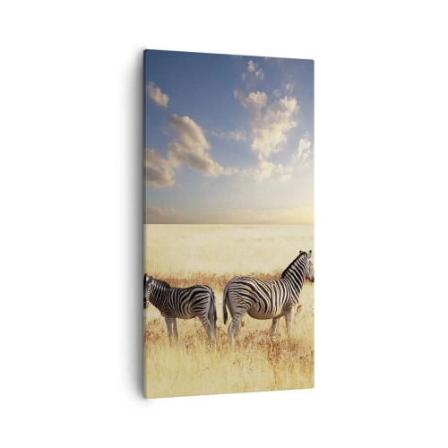 Schilderen op canvas - Ga weg, verstoor onze vrede niet - 55x100 cm